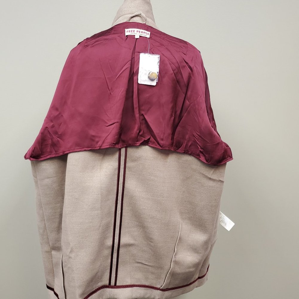 Free People Hannah Slouchy Camel Jacket Coat Sz XL NWT - Picture 8 of 12